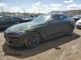 2023 BMW i4 eDrive40 with VIN WBY73AW09PFP75583, listed as a Copart auction lot 51586725 with 10,346 mi miles and Salvage Title. Bid and sale history available at carsss.com. Image 1.