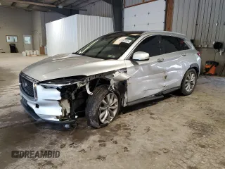 2019 Infiniti QX50 Luxe with VIN 3PCAJ5M39KF128678, listed as a Copart auction lot 59567025 with 103,090 mi miles and Salvage title. Bid and sale history available at DreamBid. Image 1.