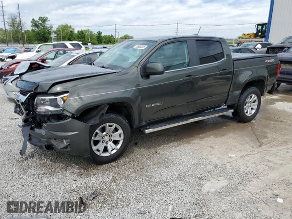 2018 Chevrolet Colorado 4WD LT with VIN 1GCGTCENXJ1117124, listed as a Copart auction lot 55953395 with 88,759 mi miles and Salvage title. Bid and sale history available at DreamBid. Image 1.