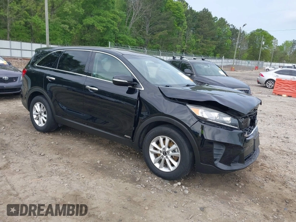 2019 Kia Sorento LX V6 with VIN 5XYPGDA55KG487091, listed as a IAAI auction lot 42007536 with 94,711 mi miles. Bid and sale history available at carsss.com. Image 1.