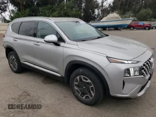 2021 Hyundai Santa Fe Hybrid Blue with VIN KM8S2DA1XMU006125, listed as a Copart auction lot 76073644 with 30,357 mi miles and Salvage Title. Bid and sale history available at carsss.com. Image 4.