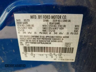 2023 Ford Maverick XL z VIN 3FTTW8E33PRA28639, wystawiony jako IAAI lot #40917937 z przebiegiem 31 217 mil mil oraz . Historia ofert i sprzedaży dostępna na DreamBid. Obrazek 9.
