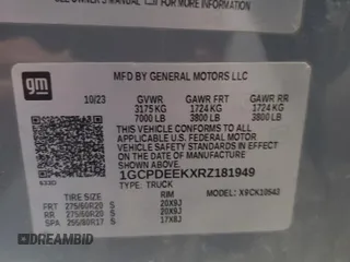 2024 Chevrolet Silverado 1500 RST with VIN 1GCPDEEKXRZ181949, listed as a Copart auction lot 79314444 with 13,421 mi miles and Clean Title. Bid and sale history available at carsss.com. Image 12.