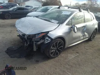 2019 Toyota Corolla Hatchback SE with VIN JTNK4RBE6K3066818, listed as a IAAI auction lot 35252428 with 43,229 mi miles. Bid and sale history available at carsss.com. Image 2.