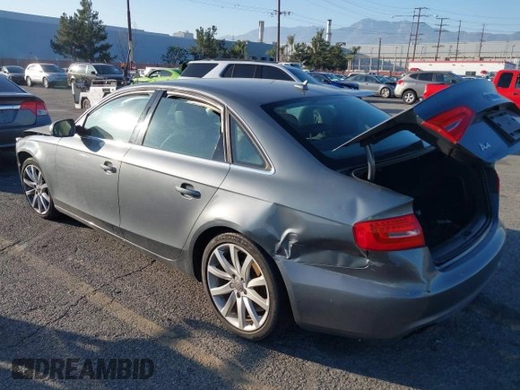 2013 Audi A4 2.0T Prestige with VIN WAUKFAFL8DN026009, listed as a IAAI auction lot 41653503 with 123,182 mi miles. Bid and sale history available at carsss.com. Image 3.