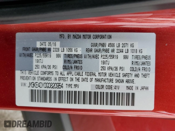 2016 Mazda CX-5 Grand Touring with VIN JM3KE4DY0G0820954, listed as a Copart auction lot 48027785 with 152,448 mi miles and Salvage Title. Bid and sale history available at carsss.com. Image 15.