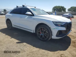 2023 Audi Q8 Premium Plus with VIN WA1EVBF12PD007113, listed as a Copart auction lot 67787744 with 20,482 mi miles and Salvage title. Bid and sale history available at DreamBid. Image 4.