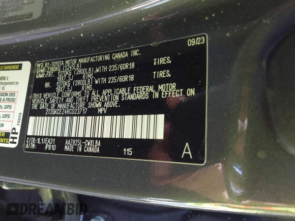 2024 Lexus NX 350h Premium z VIN 2T2GKCEZ4RC023717, wystawiony jako IAAI lot #41667789 z przebiegiem Nie podano mil oraz . Historia ofert i sprzedaży dostępna na DreamBid. Obrazek 9.
