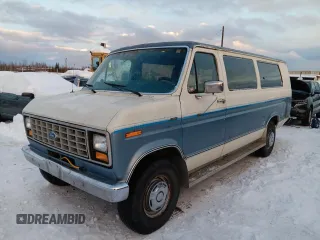 1987 Ford Econoline Wagon XL z VIN 1FBJS31L2HHA98944, wystawiony jako Copart lot #86653124 z przebiegiem 56 311 mil mil oraz Szkody całkowita. Historia ofert i sprzedaży dostępna na DreamBid. Obrazek 1.