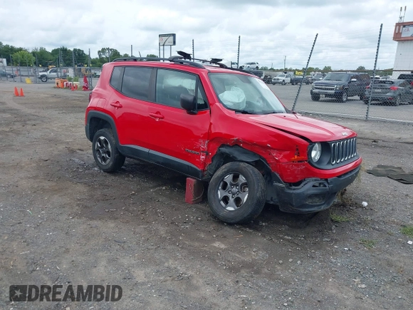 2016 Jeep Renegade Sport with VIN ZACCJAAT3GPE37763, listed as a IAAI auction lot 39932800 with 135,820 mi miles and . Bid and sale history available at carsss.com. Image 1.