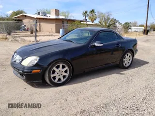 2001 Mercedes-Benz SLK-Class Kompressor with VIN WDBKK49F41F236097, listed as a Copart auction lot 51640505 with 117,788 mi miles and Clean Title. Bid and sale history available at carsss.com. Image 2.