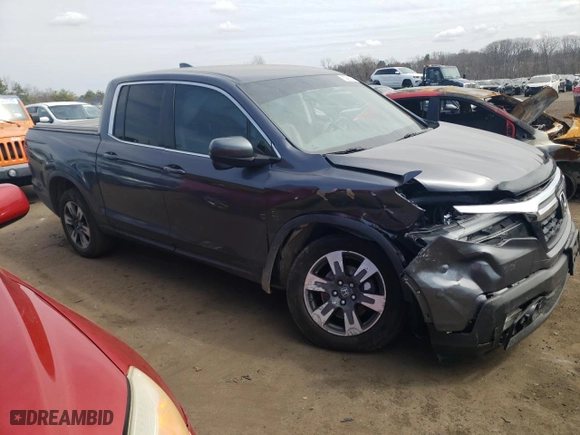 2017 Honda Ridgeline RTL-T with VIN 5FPYK3F63HB025201, listed as a Copart auction lot 52683535 with 0 mi miles and Salvage Title. Bid and sale history available at carsss.com. Image 4.