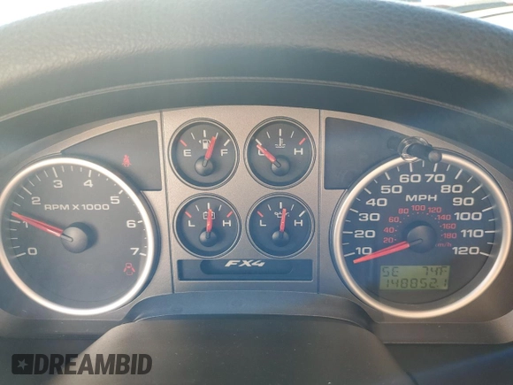 2007 Ford F-150 XLT with VIN 1FTPW04527KC57405, listed as a Copart auction lot 72445034 with 148,852 mi miles and Salvage title. Bid and sale history available at DreamBid. Image 9.