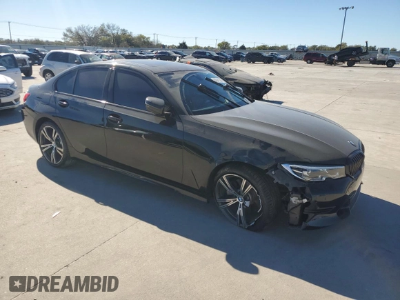 2019 BMW 3 Series 330i with VIN 3MW5R1J56K8A03860, listed as a Copart auction lot 80941324 with 69,114 mi miles and Salvage Title. Bid and sale history available at carsss.com. Image 4.