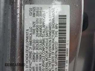 2022 Acura RDX PMC Edition with VIN 5J8TC2H87NL007237, listed as a Copart auction lot 66334554 with 33,773 mi miles and Salvage Title. Bid and sale history available at carsss.com. Image 14.