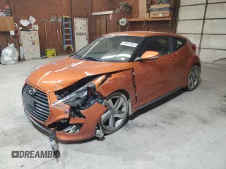 2015 Hyundai Veloster Turbo with VIN KMHTC6AE0FU226344, listed as a Copart auction lot 61337725 with 199,915 mi miles and Salvage title. Bid and sale history available at DreamBid. Image 1.