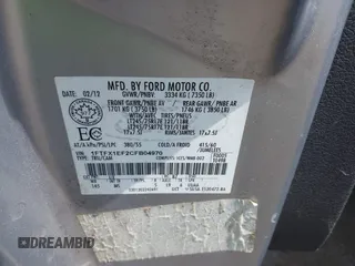2012 Ford F-150 XL с VIN 1FTFX1EF2CFB04970, выставлен на аукционе IAAI как лот 42518177 с пробегом 175 712 миль миль и . История ставок и продаж доступна на DreamBid. Изображение 9.