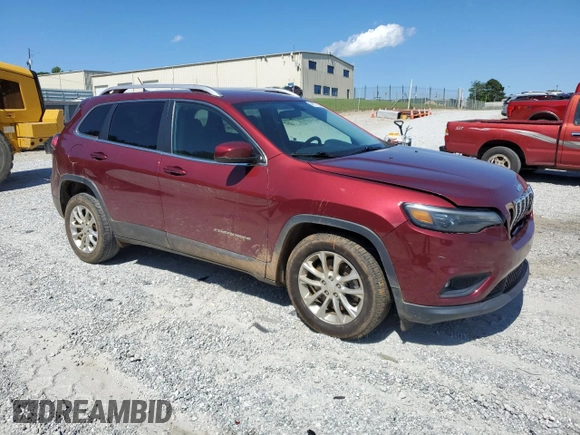2019 Jeep Cherokee Latitude with VIN 1C4PJLCB7KD205885, listed as a Copart auction lot 58077555 with 188,034 mi miles and Salvage title. Bid and sale history available at DreamBid. Image 4.