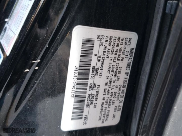 2017 Nissan Rogue Sport SV with VIN JN1BJ1CP0HW013721, listed as a Copart auction lot 75985733 with 108,318 mi miles and Salvage Title. Bid and sale history available at carsss.com. Image 13.