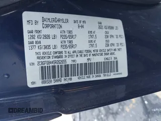 2005 Chrysler Pacifica Touring with VIN 2C8GF68445R262655, listed as a IAAI auction lot 41992654 with 196,381 mi miles and . Bid and sale history available at DreamBid. Image 9.