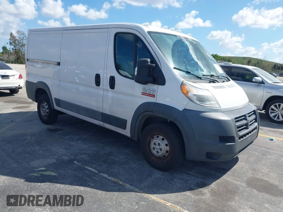 2017 Ram ProMaster Cargo with VIN 3C6TRVAG7HE546221, listed as a IAAI auction lot 41537359 with 160,124 mi miles and . Bid and sale history available at DreamBid. Image 1.