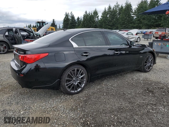 2016 Infiniti Q50 Red Sport 400 with VIN JN1FV7AR3GM451365, listed as a Copart auction lot 62960125 with 87,833 mi miles and Salvage title. Bid and sale history available at DreamBid. Image 3.