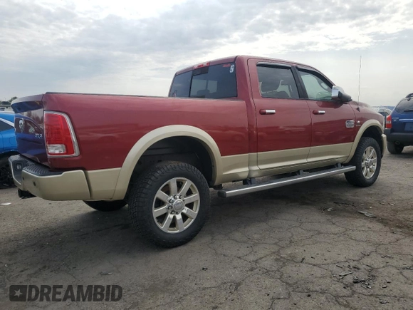 2014 Ram 2500 Longhorn with VIN 3C6UR5GL6EG158390, listed as a Copart auction lot 52691695 with 0 mi miles and Salvage Title. Bid and sale history available at carsss.com. Image 3.