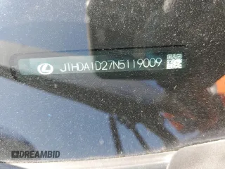 2022 Lexus IS 300 with VIN JTHDA1D27N5119009, listed as a Copart auction lot 54622045 with 9,122 mi miles and Salvage title. Bid and sale history available at DreamBid. Image 12.
