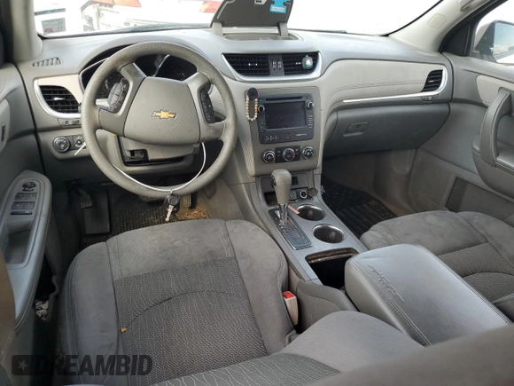 2015 Chevrolet Traverse LS z VIN 1GNKRFKD5FJ149287, wystawiony jako Copart lot #58641485 z przebiegiem 154 681 mil mil oraz Szkoda całkowita • Salvage title. Historia ofert i sprzedaży dostępna na DreamBid. Obrazek 8.