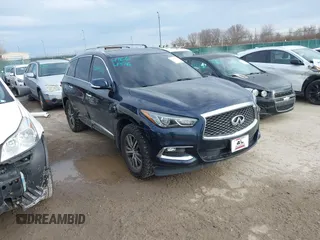 2017 Infiniti QX60 with VIN 5N1DL0MM2HC554832, listed as a IAAI auction lot 41664376 with 109,556 mi miles and . Bid and sale history available at DreamBid. Image 1.