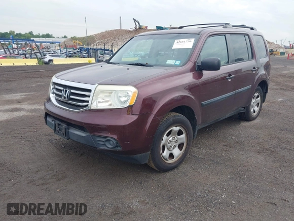 2013 Honda Pilot LX with VIN 5FNYF4H25DB029032, listed as a IAAI auction lot 42661736 with 128,096 mi miles and . Bid and sale history available at DreamBid. Image 2.