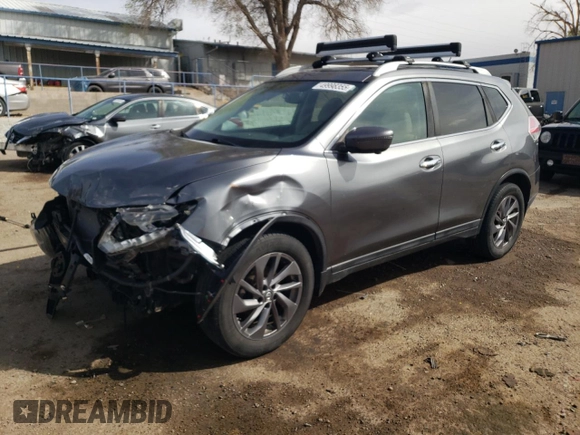 2016 Nissan Rogue SL with VIN 5N1AT2MV2GC751828, listed as a Copart auction lot 49998355 with 125,789 mi miles and Salvage Title. Bid and sale history available at DreamBid. Image 1.