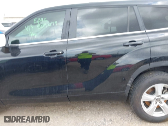 2023 Toyota Highlander L with VIN 5TDKDRAH2PS509679, listed as a IAAI auction lot 42512479 with 43,477 mi miles and . Bid and sale history available at DreamBid. Image 15.