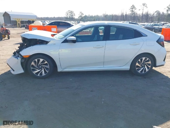 2017 Honda Civic Hatchback LX with VIN SHHFK7H22HU407915, listed as a IAAI auction lot 41642471 with NaN miles. Bid and sale history available at carsss.com. Image 14.