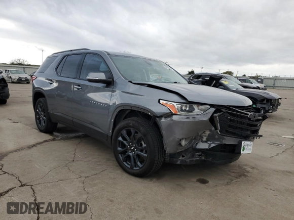2021 Chevrolet Traverse RS with VIN 1GNERJKW1MJ143226, listed as a Copart auction lot 80538144 with 0 mi miles and Salvage Title. Bid and sale history available at carsss.com. Image 4.