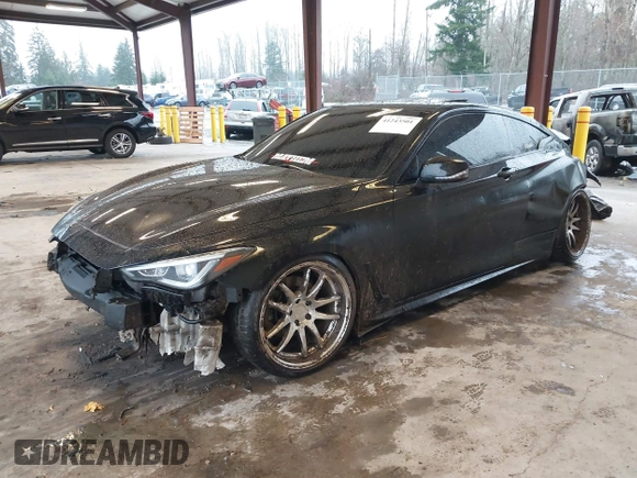 2017 Infiniti Q60 Sport with VIN JN1EV7EK5HM360687, listed as a IAAI auction lot 41243501 with 103,027 mi miles and . Bid and sale history available at DreamBid. Image 2.