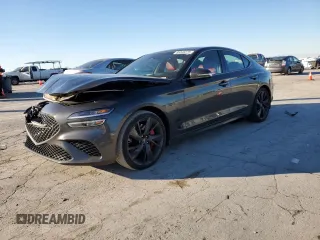 2023 Genesis G70 3.3T with VIN KMTG54TE1PU129108, listed as a Copart auction lot 89346275 with 22,457 mi miles and Salvage Title. Bid and sale history available at carsss.com. Image 1.