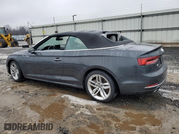 2019 Audi A5 Cabriolet Premium z VIN WAUWNGF59KN006471, wystawiony jako Copart lot #43563665 z przebiegiem 19 627 mil mil oraz Szkoda całkowita • Salvage title. Historia ofert i sprzedaży dostępna na DreamBid. Obrazek 2.