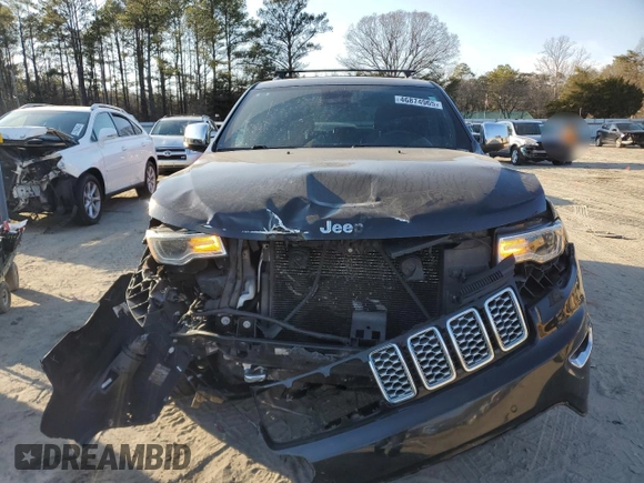 2017 Jeep Grand Cherokee Overland with VIN 1C4RJFCT5HC828780, listed as a Copart auction lot 46874965 with 90,269 mi miles and Salvage Title. Bid and sale history available at carsss.com. Image 5.