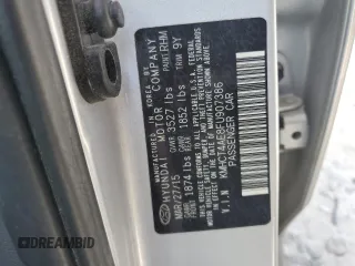 2015 Hyundai Accent GLS with VIN KMHCT4AE8FU907386, listed as a Copart auction lot 54400335 with 86,951 mi miles and Salvage Title. Bid and sale history available at DreamBid. Image 13.
