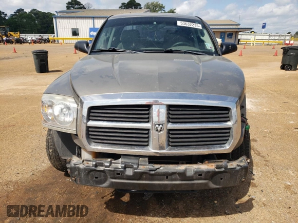 2006 Dodge Dakota SLT with VIN 1D7HE48K76S635382, listed as a Copart auction lot 53632235 with 155,750 mi miles and Salvage Title. Bid and sale history available at DreamBid. Image 5.