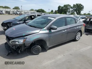 2019 Nissan Sentra S z VIN 3N1AB7AP5KY423252, wystawiony jako Copart lot #54676075 z przebiegiem 54 812 mil mil oraz Szkoda całkowita • Salvage title. Historia ofert i sprzedaży dostępna na DreamBid. Obrazek 1.
