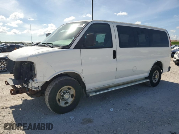 2012 Chevrolet Express Passenger 1LT z VIN 1GAZGYFG1C1154844, wystawiony jako Copart lot #64774005 z przebiegiem 181 261 mil mil oraz Szkoda całkowita • Salvage title. Historia ofert i sprzedaży dostępna na DreamBid. Obrazek 1.