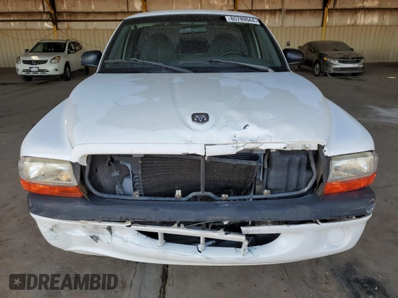 1999 Dodge Dakota SLT with VIN 1B7FL26X6XS180827, listed as a Copart auction lot 85789944 with 85,166 mi miles and Salvage Title. Bid and sale history available at carsss.com. Image 5.