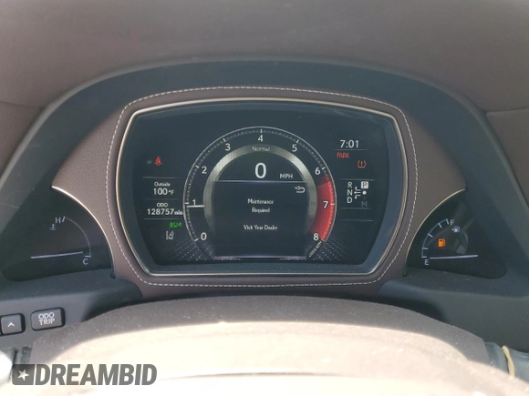 2020 Lexus LS 500 with VIN JTHD51FF1L5012023, listed as a Copart auction lot 61991634 with 128,757 mi miles and Salvage title. Bid and sale history available at DreamBid. Image 9.