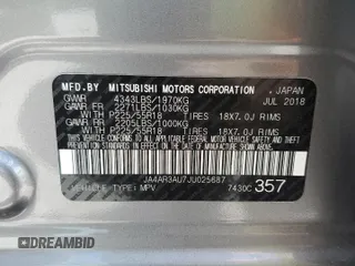 2018 Mitsubishi Outlander Sport ES 2.0 with VIN JA4AR3AU7JU025687, listed as a Copart auction lot 50577825 with 38,296 mi miles and Salvage Title. Bid and sale history available at carsss.com. Image 14.
