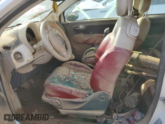 2015 FIAT 500 Lounge with VIN 3C3CFFCR5FT509056, listed as a Copart auction lot 75990524 with Not provided miles and Salvage title. Bid and sale history available at DreamBid. Image 10.