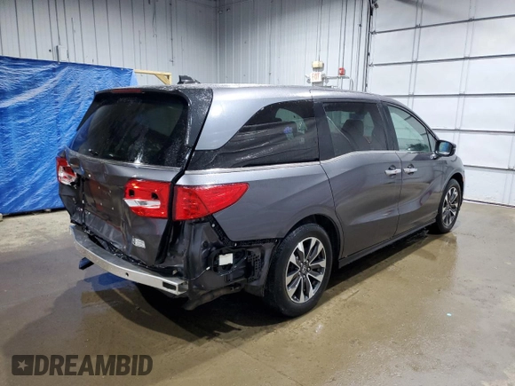 2023 Honda Odyssey EX-L z VIN 5FNRL6H65PB025787, wystawiony jako Copart lot #55833415 z przebiegiem 31 437 mil mil oraz Szkoda całkowita • Salvage title. Historia ofert i sprzedaży dostępna na DreamBid. Obrazek 3.
