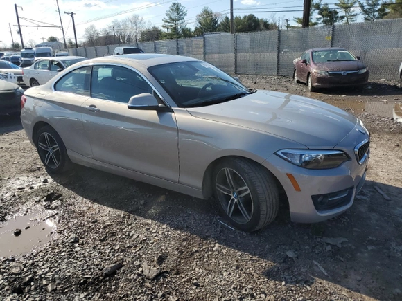 2017 BMW 2 Series 230i with VIN WBA2F9C58HV664464, listed as a Copart auction lot 50491425 with 36,290 mi miles and Salvage title. Bid and sale history available at DreamBid. Image 4.