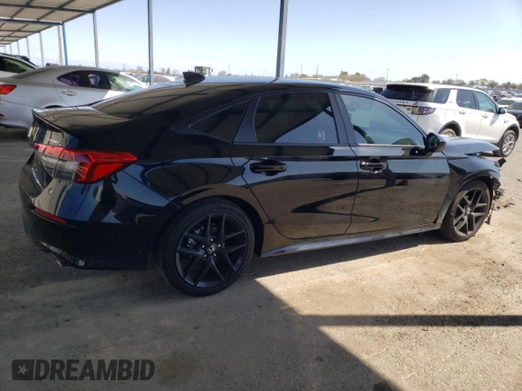 2024 Honda Civic Sedan Sport with VIN 2HGFE2F55RH553375, listed as a Copart auction lot 48743365 with 10,866 mi miles and Salvage Title. Bid and sale history available at carsss.com. Image 3.